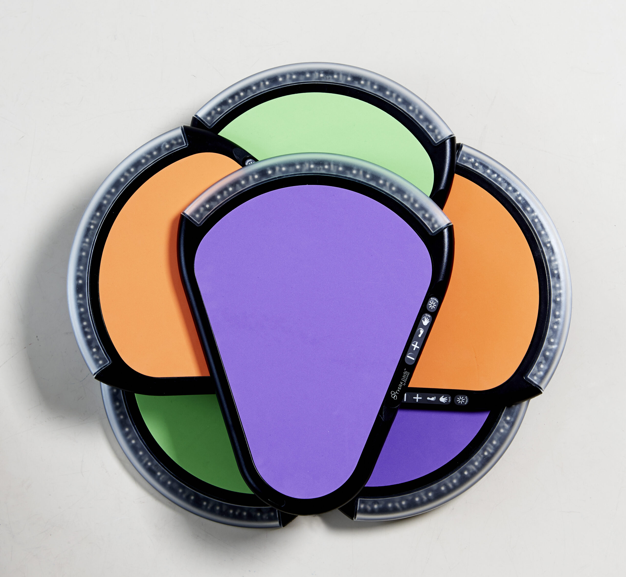 TREAX Pads arranged in a structured cluster pattern for a training session