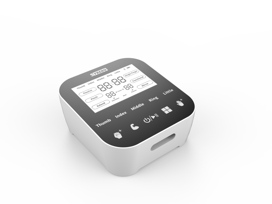 Syrebo C12 control unit with its display and finger selection buttons