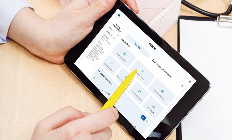 Syrebo C15 patient database in the clinical app
